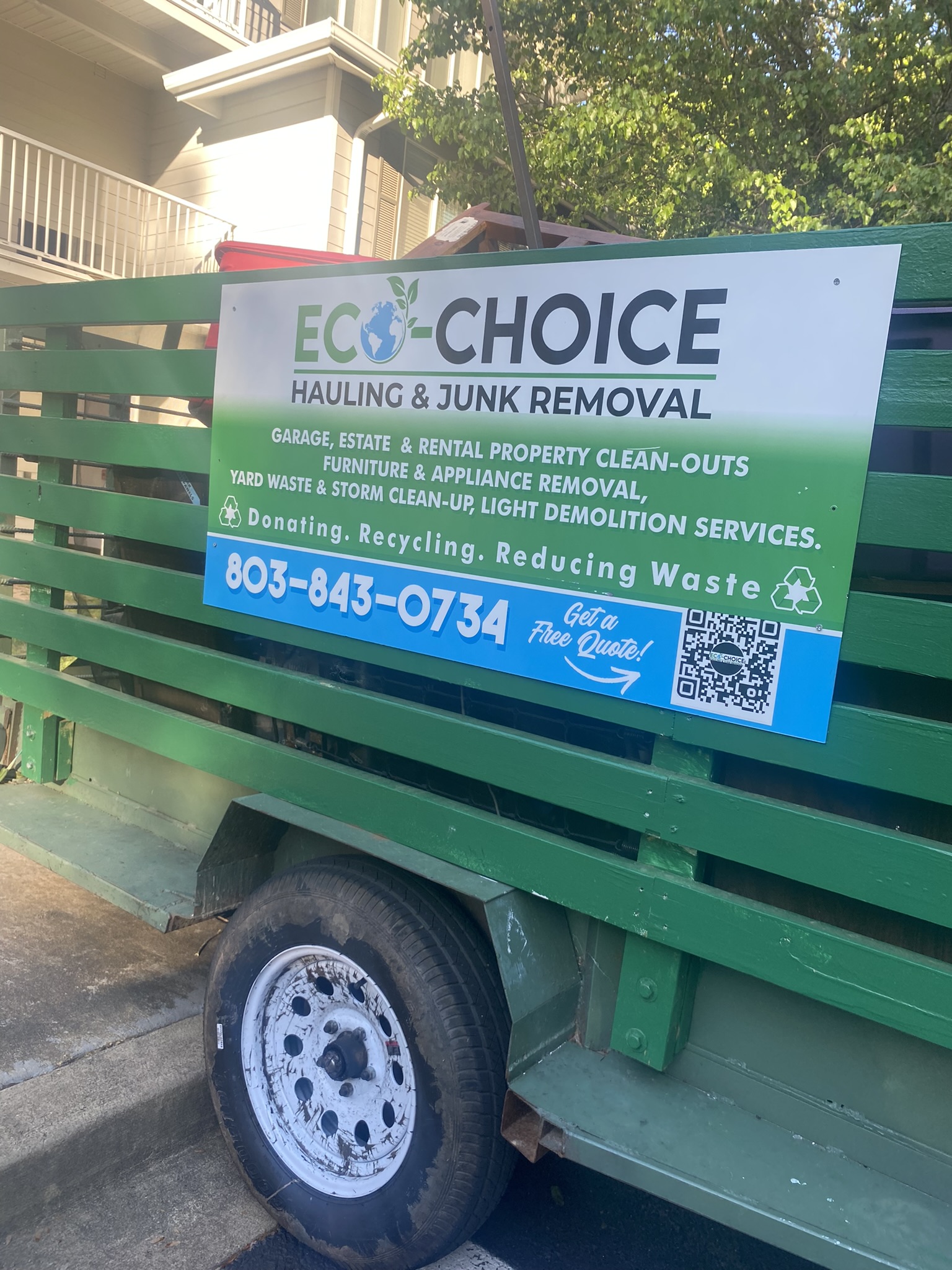 Eco-Choice Hauling & Junk Removal trailer