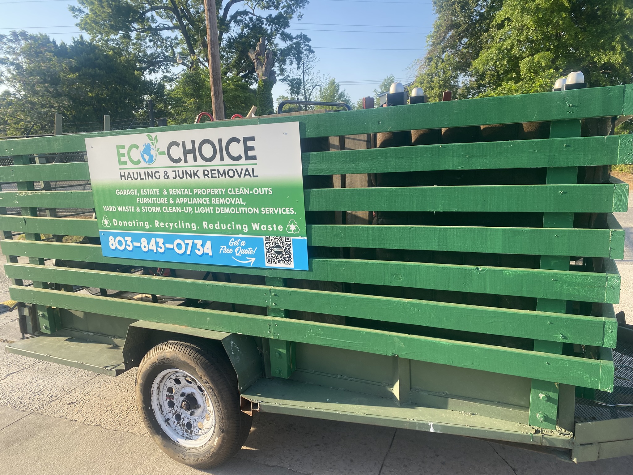 Eco-Choice Hauling & Junk Removal trailer